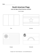 Color South American Flags 3